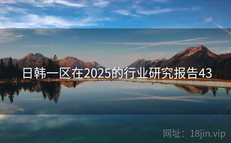 日韩一区在2025的行业研究报告43