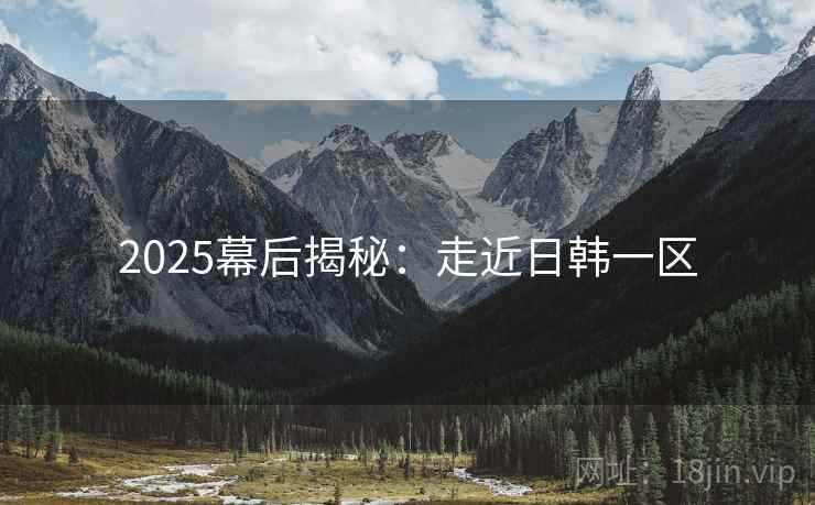 2025幕后揭秘：走近日韩一区